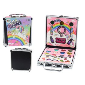   Szépségszett bőröndben Szemhéjfestékek Glitters Körömlakkok Fekete