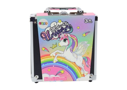 Szépségszett bőröndben Szemhéjfestékek Glitters Körömlakkok Fekete