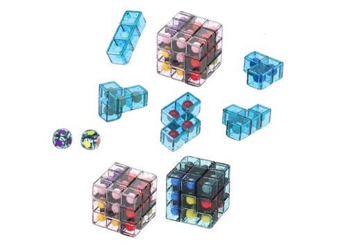 Logic Blocks Puzzle Puzzle Cube játék Pink