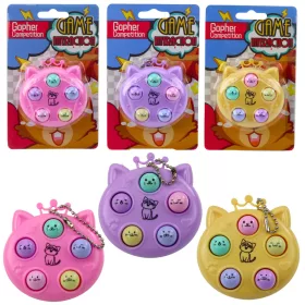   Kulcstartó Mini Arcade Játék Wac A Vakond Kiscicák Lila Rózsaszín Sárga