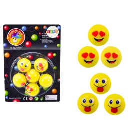 Emoji sárga gumigolyó készlet 6 db