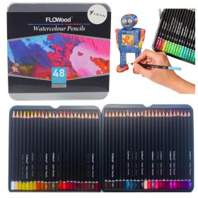 48 színes akvarell művészi ceruza készlet
