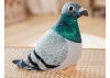 Plüss szürke tarajos galamb kabalafigura 20cm