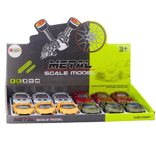 Fém sportkocsi motorizált lámpákkal Hangok keveréke