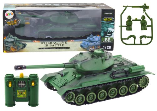 Távvezérelt katonai harckocsi RC 1:28 Rotating Turret Green