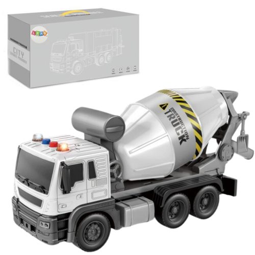 Kék betonkeverő forgó körte hangfények