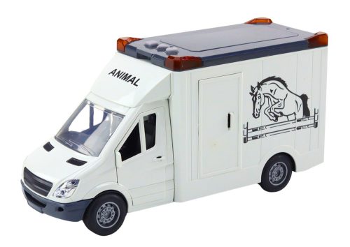 Lószállító autó nyitható ajtók Fény hangja Fehér