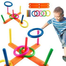 Ügyességi játék: Karikadobás a célpontra: Színes