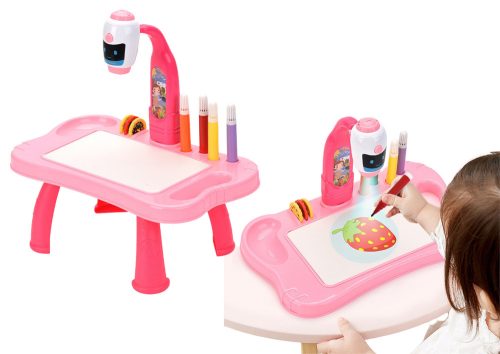 Mini projektor robotasztal 2 az 1-ben tartozékok Rózsaszín