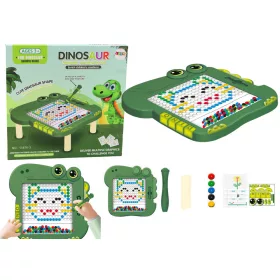 Oktatási mágnestábla dinoszaurusz pad puzzle zöld