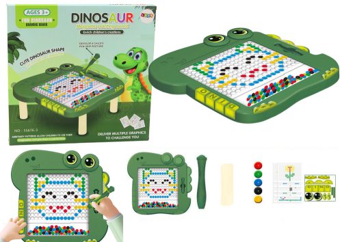 Oktatási mágnestábla dinoszaurusz pad puzzle zöld