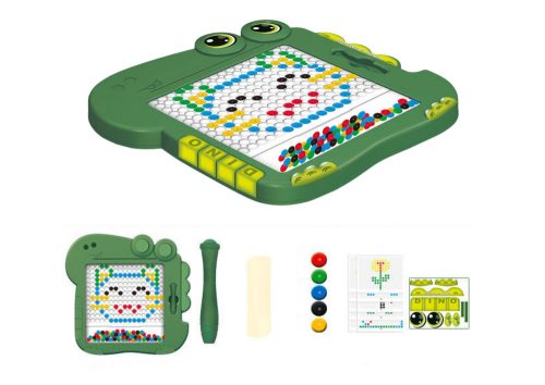 Oktatási mágnestábla dinoszaurusz pad puzzle zöld