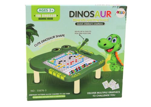 Oktatási mágnestábla dinoszaurusz pad puzzle zöld