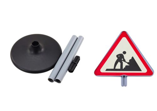 Nagy útmunkákra figyelmeztető tábla 70cm