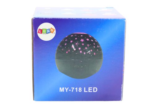 Star Projector éjszakai fény hangszóró 2 az 1-ben fekete