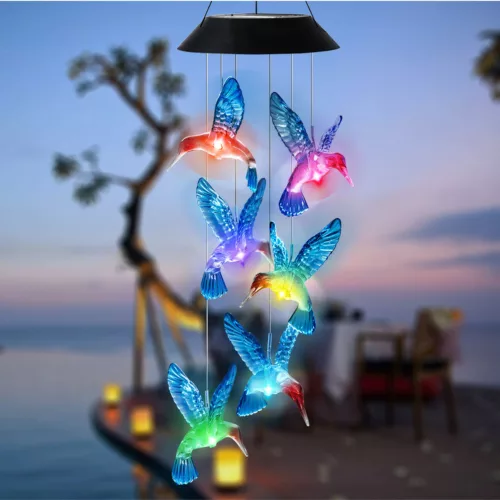 Solar Hummingbirds Birds LED színes fény