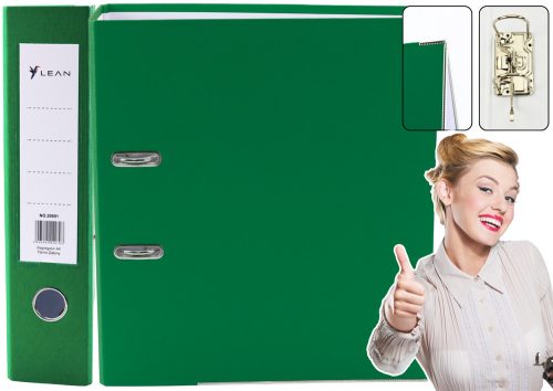 A4-es iratgyűjtő/75 mm-es emelőkaros mechanizmus, zöld