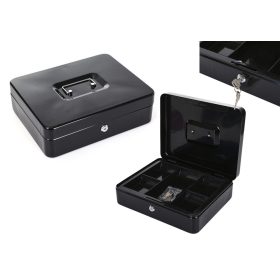 Pénztárca fém rekesszel 2 kulcsos fekete