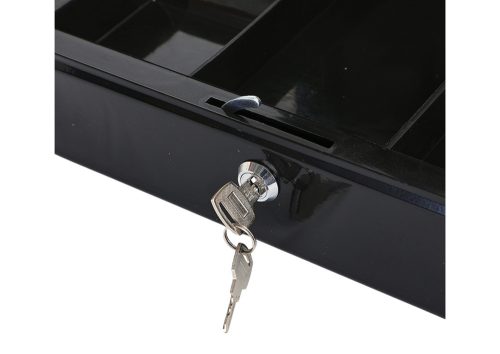 Pénztárca fém rekesszel 2 kulcsos fekete