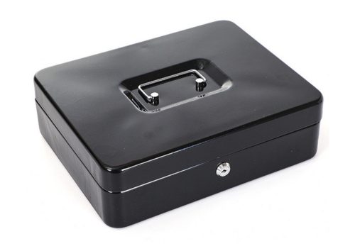 Pénztárca fém rekesszel 2 kulcsos fekete