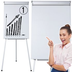 Mágneses flipchart tábla állványon, fehér, 70x100cm