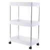Mobilpolc 3 polc fehér kerekeken