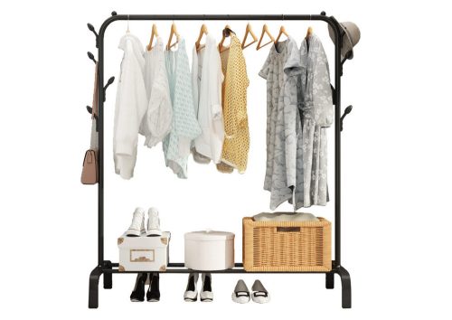 Álló ruhaakasztó Cipők Szabadon álló gardrób
