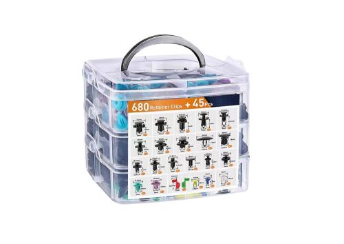 Autós csipesz készlet szervezőben 23 méret 680 db