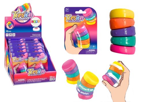 Érzékelő játék anti-stressz szivárvány forgó kerekek