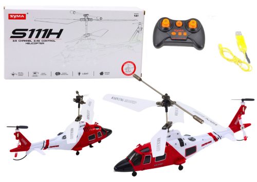 Syma S111H távirányítós helikopter giroszkóp piros