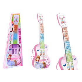   Elektromos gitár hercegnővel gyerekeknek fények dallamok rózsaszín