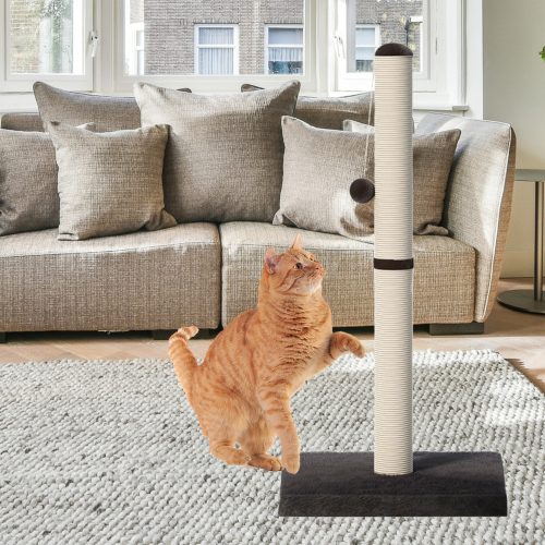 Cat Scratcher Karcolóoszlop torony Sötétszürke 80 cm x 40 cm
