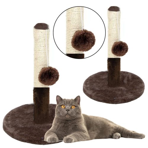 Cat Scratcher Karcolóoszlop torony Sötétbarna 40 cm x 30 cm