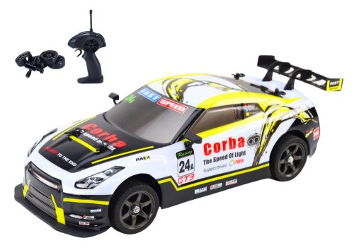 RC Sports Car 1:16 Drift cserélhető kerekek fehér és sárga
