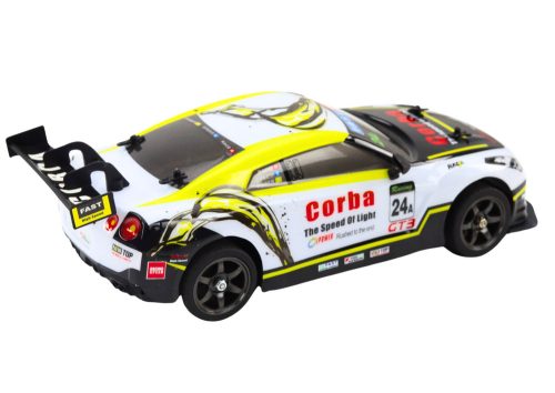 RC Sports Car 1:16 Drift cserélhető kerekek fehér és sárga