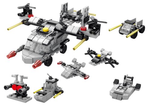 Építőkockák Helikopter 6 az 1-ben barkácskészlet Járművek 117 darabos