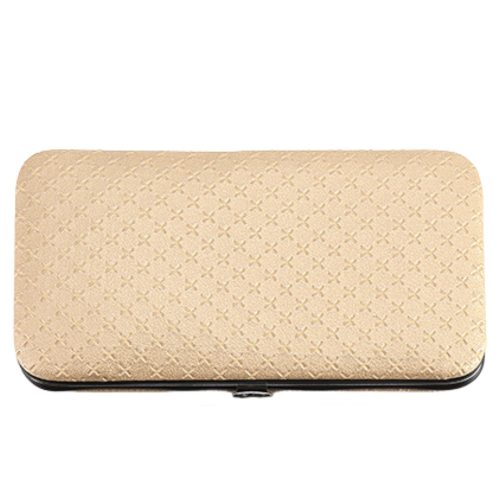 Manikűr és pedikűr készlet tokban Toolbox Bézs 20db