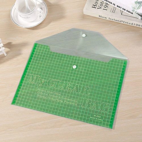 Mappa Boríték Kapoccsal Átlátszó Zöld A4 20 db