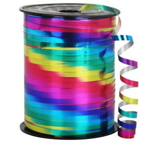 Holografikus szalag dekoratív színes szivárvány 450m 5mm