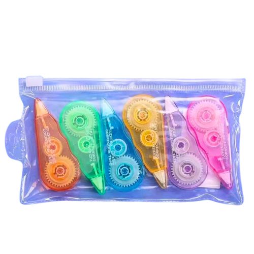 Javítószalag készlet színes csomag cipzárral 6 darabos