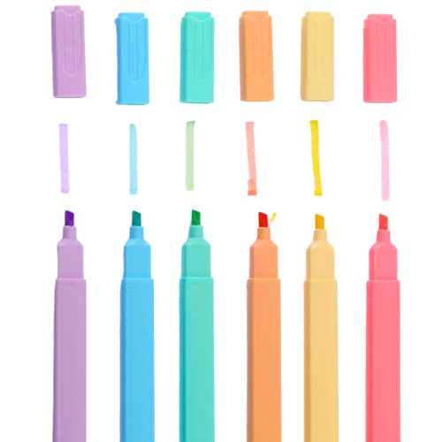 Kiemelők, Markerek, Színes Markerek, Irodai, Iskolai készlet, 6 db.