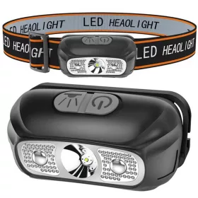   LED-es fejlámpa Fejlámpa Kettős módú USB-töltés Akár 5 órás működés