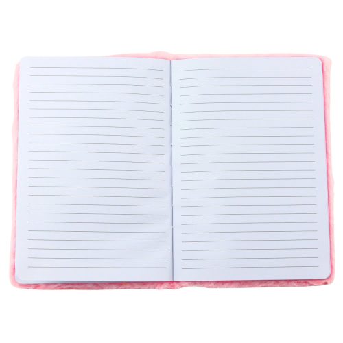 Rózsaszín nyuszi szerelem felirattal bélelt plüss jegyzetfüzet