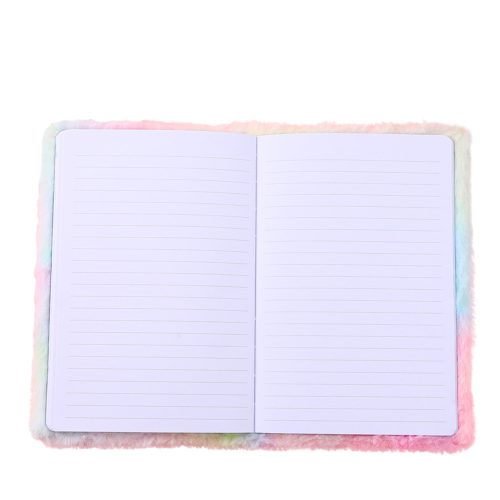 Plüss szőrme jegyzetfüzet bélelt egyszarvú jegyzetfüzet színes A5