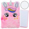 Plüss jegyzetfüzet bélelt egyszarvú rózsaszín szivárvány