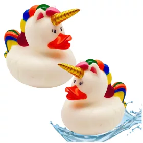   Kacsa Unicorn fürdőjáték szivárványos sörény farok fehér