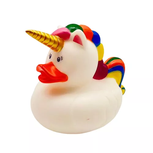 Kacsa Unicorn fürdőjáték szivárványos sörény farok fehér
