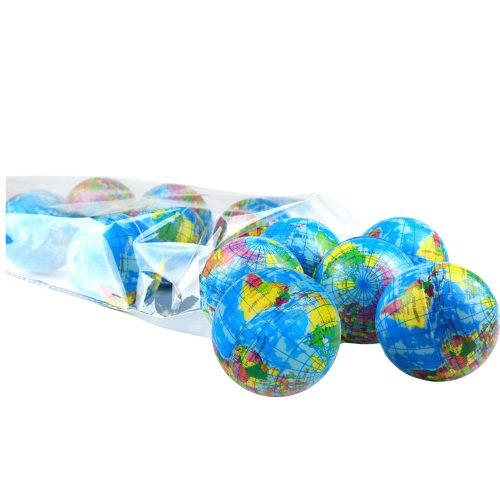 Anti-Stress Ball Gyúró Globe Föld gyakorlati labda 6cm