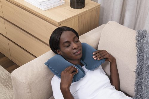 Felfújható utazási párna Croissant Blue Bestway 67006