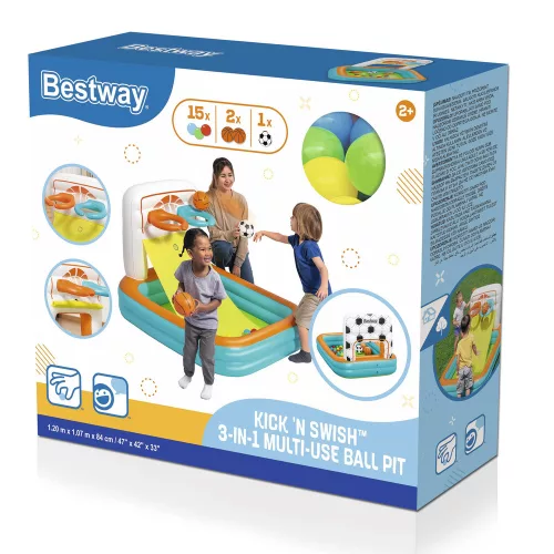 Felfújható játszótér labdákkal 120 x 107 x 84 cm Bestway 52728